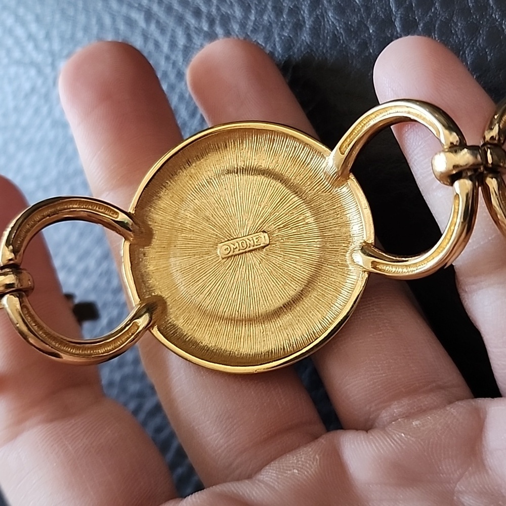 VTG Monet Gold and Black Women's Bracelet - Picture 6 of 8